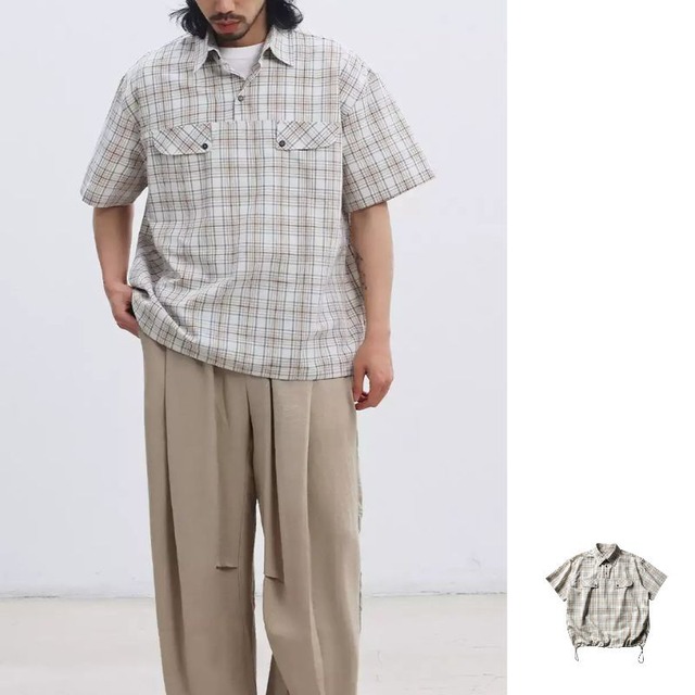 Check pattern shirt M15559