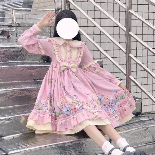 ✞ロリータ長袖スリーブワンピースドレス JSK ウィンター ロング スウィート 秋冬✞ゴスロリ SM ミリ 甘ロリ クラロリ 和ロリ エレガント 黒ロリ 姫ロリ 華ロリ BB-BB50410362502