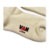未使用品 保管品 VAN JAC ヴァンヂャケット ロゴ入り ライン ソックス 靴下 サイズ 24-26 /ホワイト×ネイビー×レッド