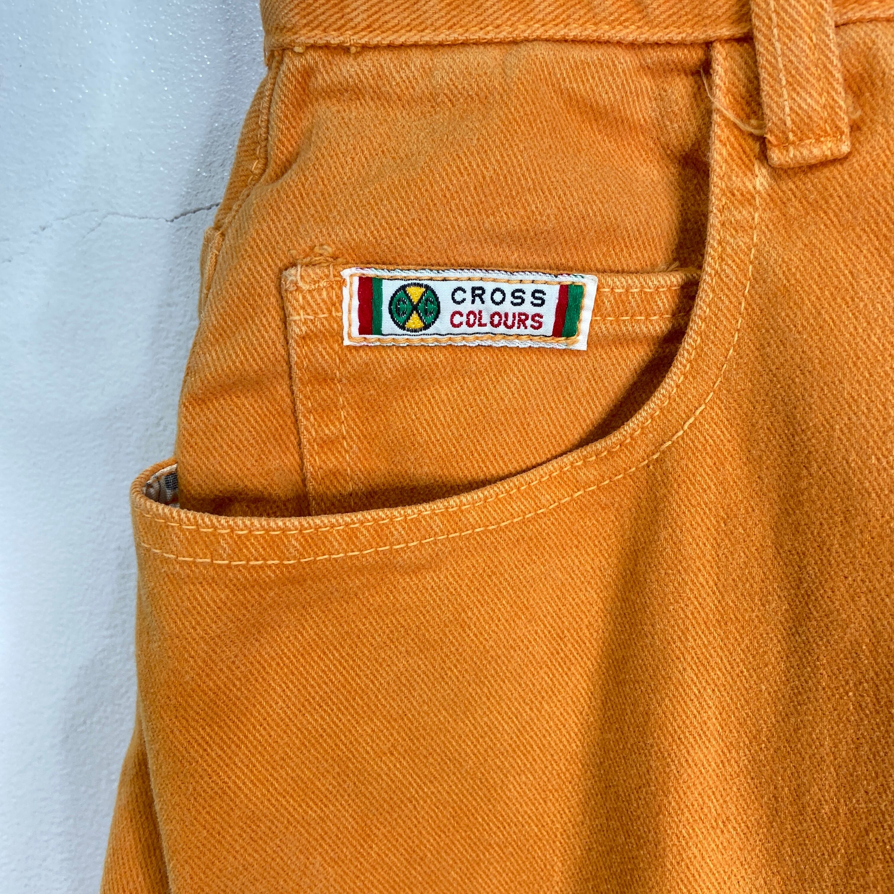 90s CROSSCOLOURカラーバギーショートパンツ 30 ハーフパンツ | 古着屋 Uan