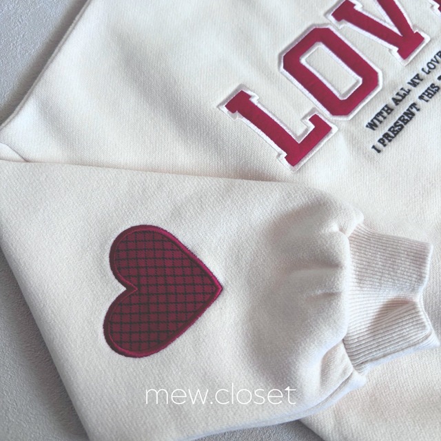 【ラス１】BONITO / ［junior］Love heart bread tteok mtm