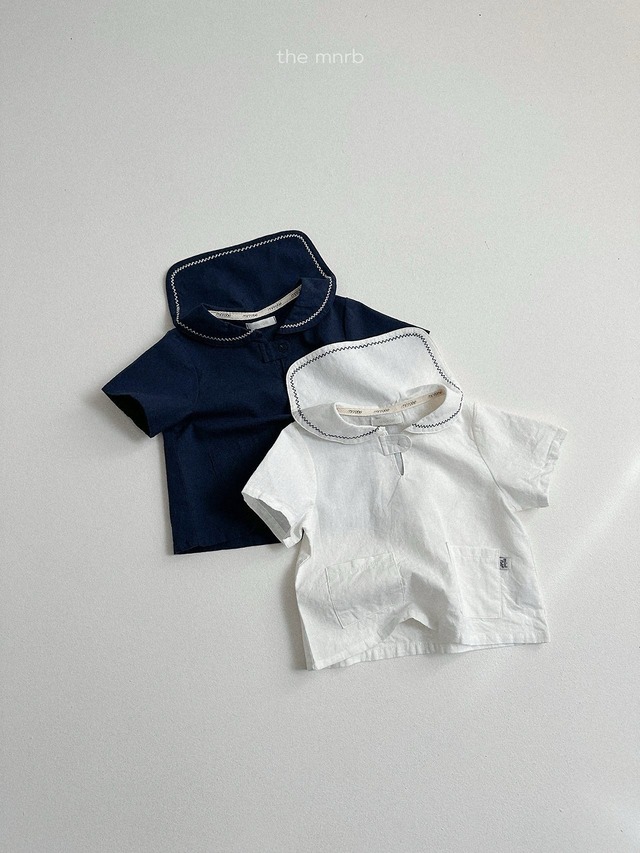 《予約》送料無料 【mini robe】 Point Sailor Shirt