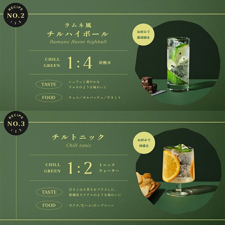 チルグリーン 麦焼酎 ボタニカル CHILL GREEN spicy & citrus 720ml 6