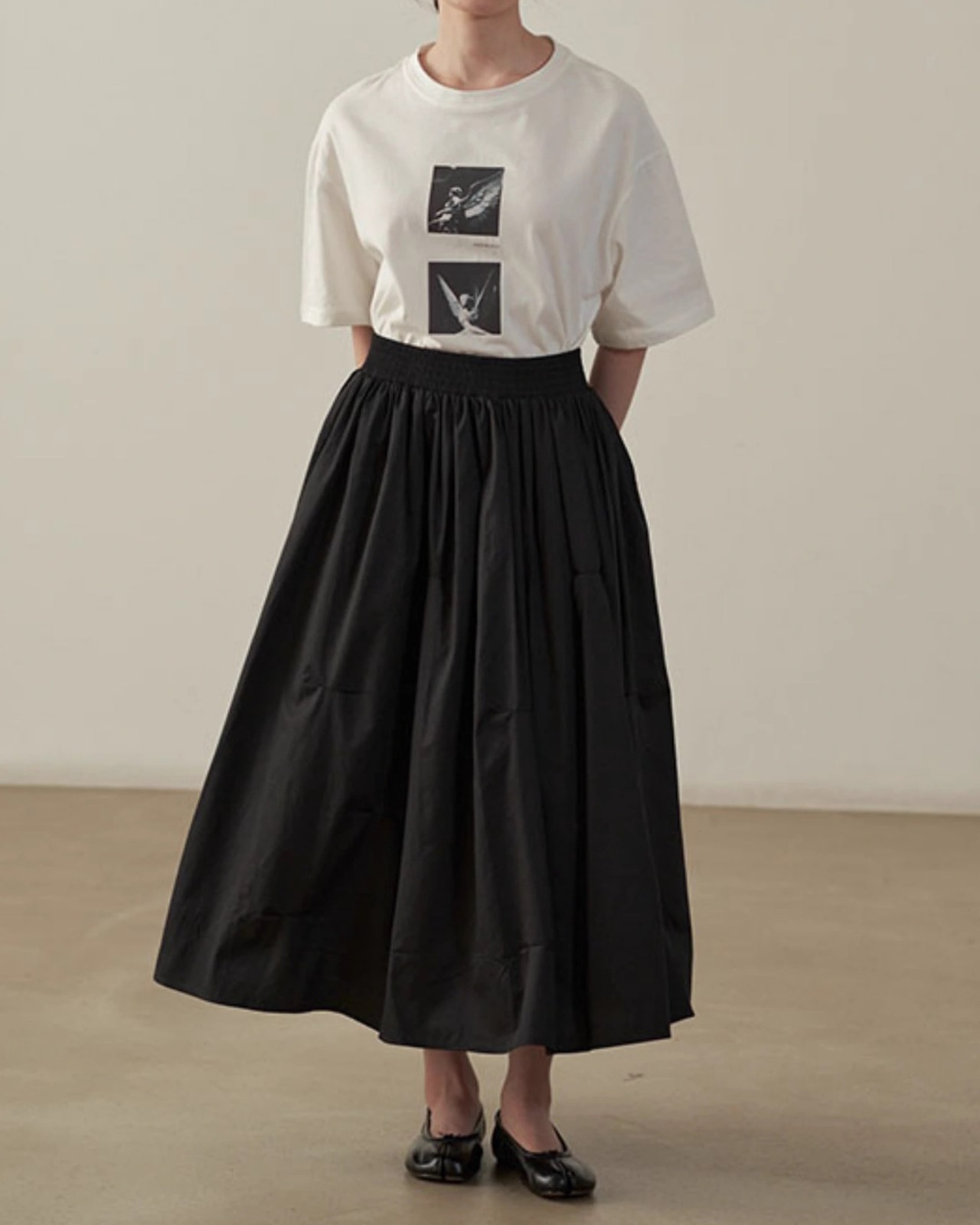 Gather flare Skirt　N1101
