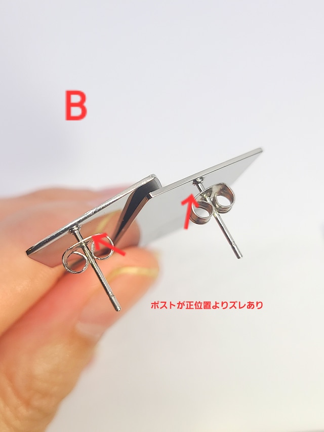 ★アウトレットセール★ sale【ikita paris】 ピアス スクエア メタルプレート