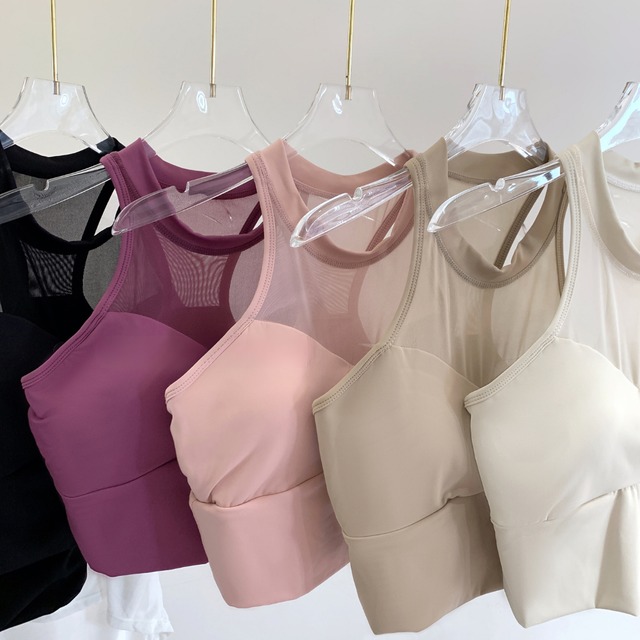 sexy mesh neck hold tops　2228