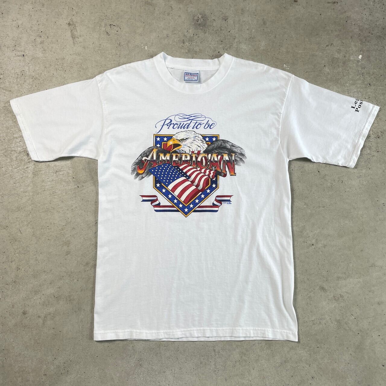 90年代 TOURCHAMP 鷲柄 イーグル柄 アメリカンサンダー アニマルプリントTシャツ メンズXL ヴィンテージ /evb001951