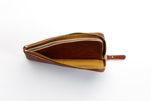 かばん屋さんのL型ファスナー長財布（チョコ）本革 オシャレ レディース