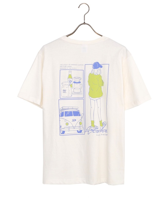 【PIKO/ピコ】Tシャツ 半袖 綿100% イラスト バックプリントtシャツ シャツ pkm1487