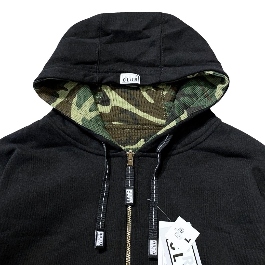 PROCLUB -Reversible Zip Hoodie- Black / Green Camo | Highflyer