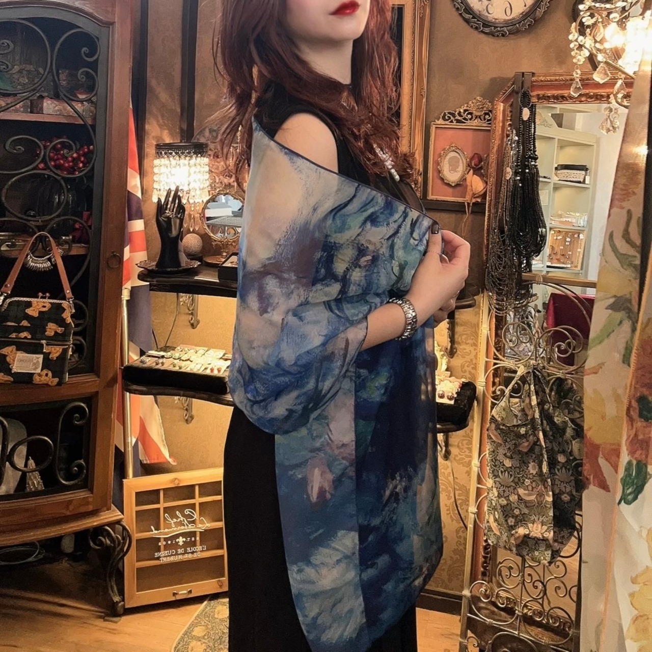 ［絵画シリーズ］モネ　睡蓮　ストール