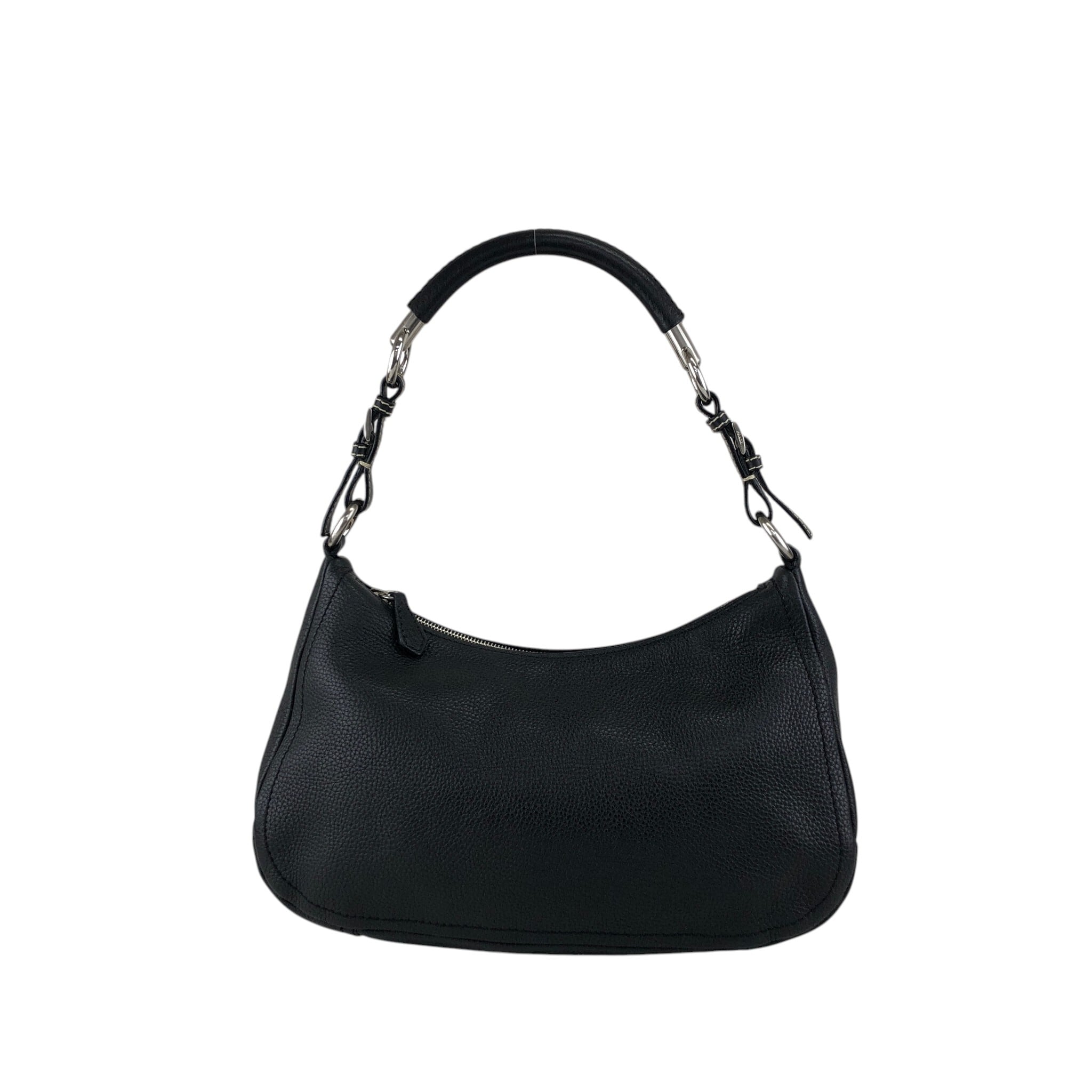 PRADA プラダ ショルダーバッグ ブラック トライアングルロゴ レザー