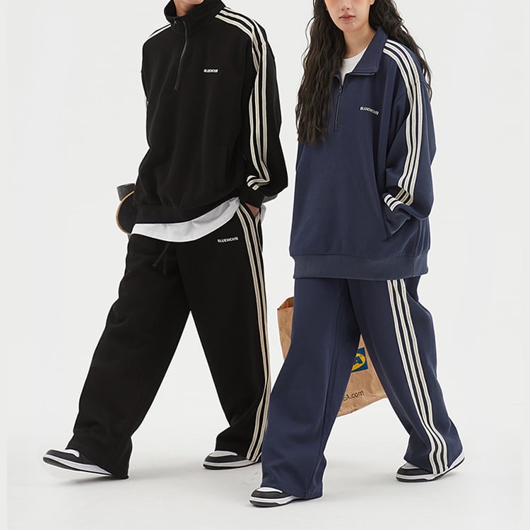 ★SIDE CONTRAST STITCH STAND COLLAR SPORTS JACKET　　　A0526