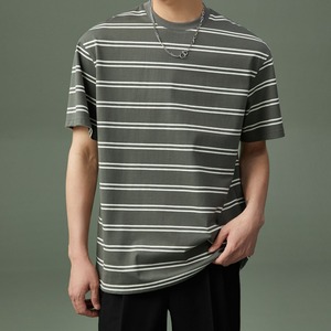細ボーダーシンプルTシャツ　MT0110029