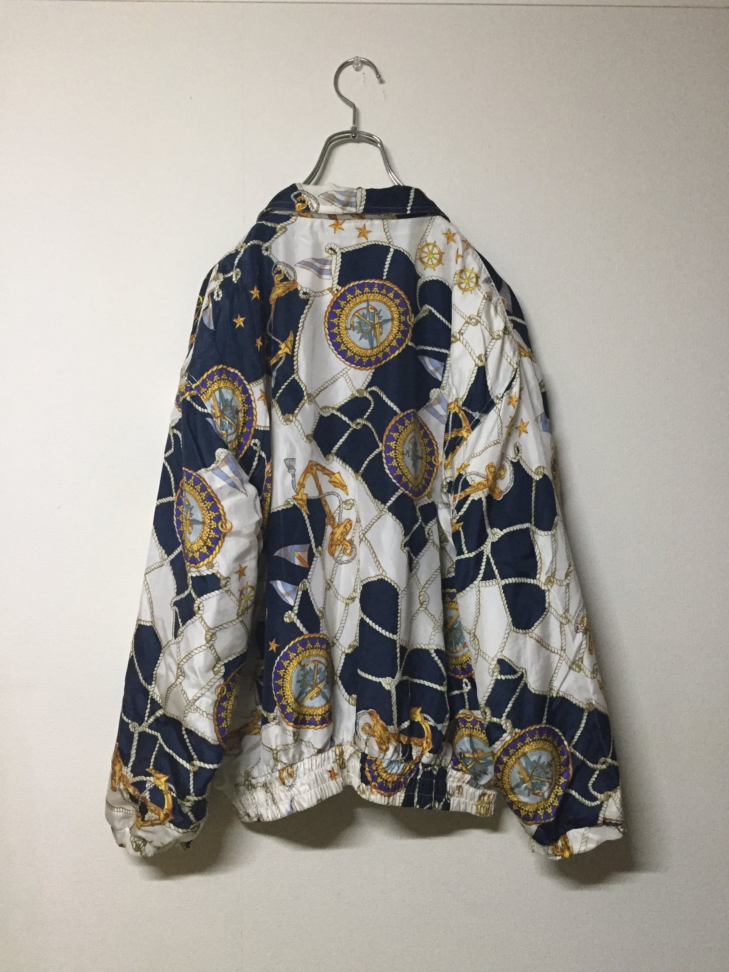 総柄 シルクブルゾン スカーフ柄 | 古着屋 KafuCa