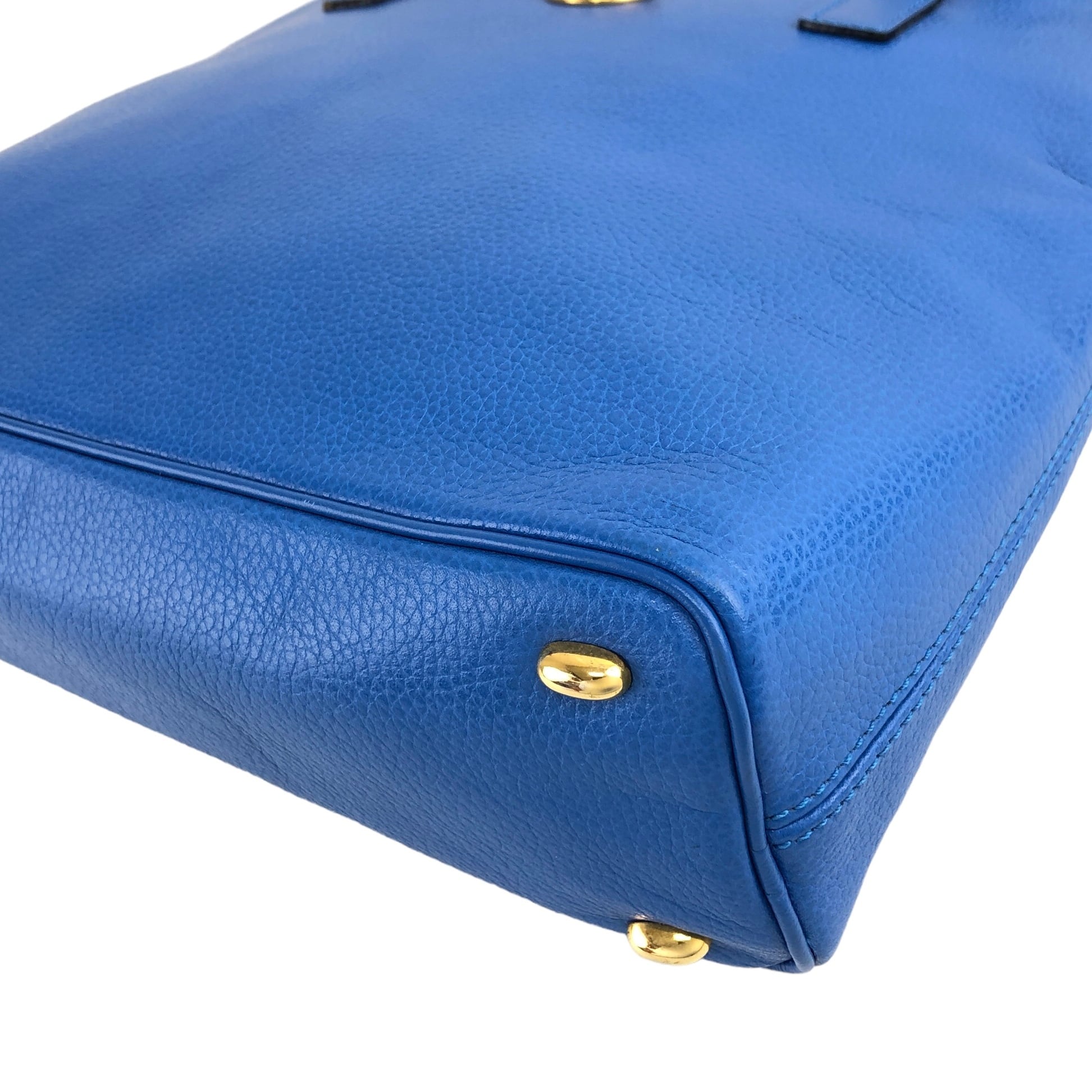 CELINE セリーヌ ショルダーバッグ ブルー マンテル レザー vintage