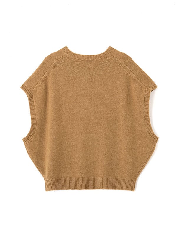 ETRE TOKYO(エトレトウキョウ) ウールカシミヤスリーブレスニットプル