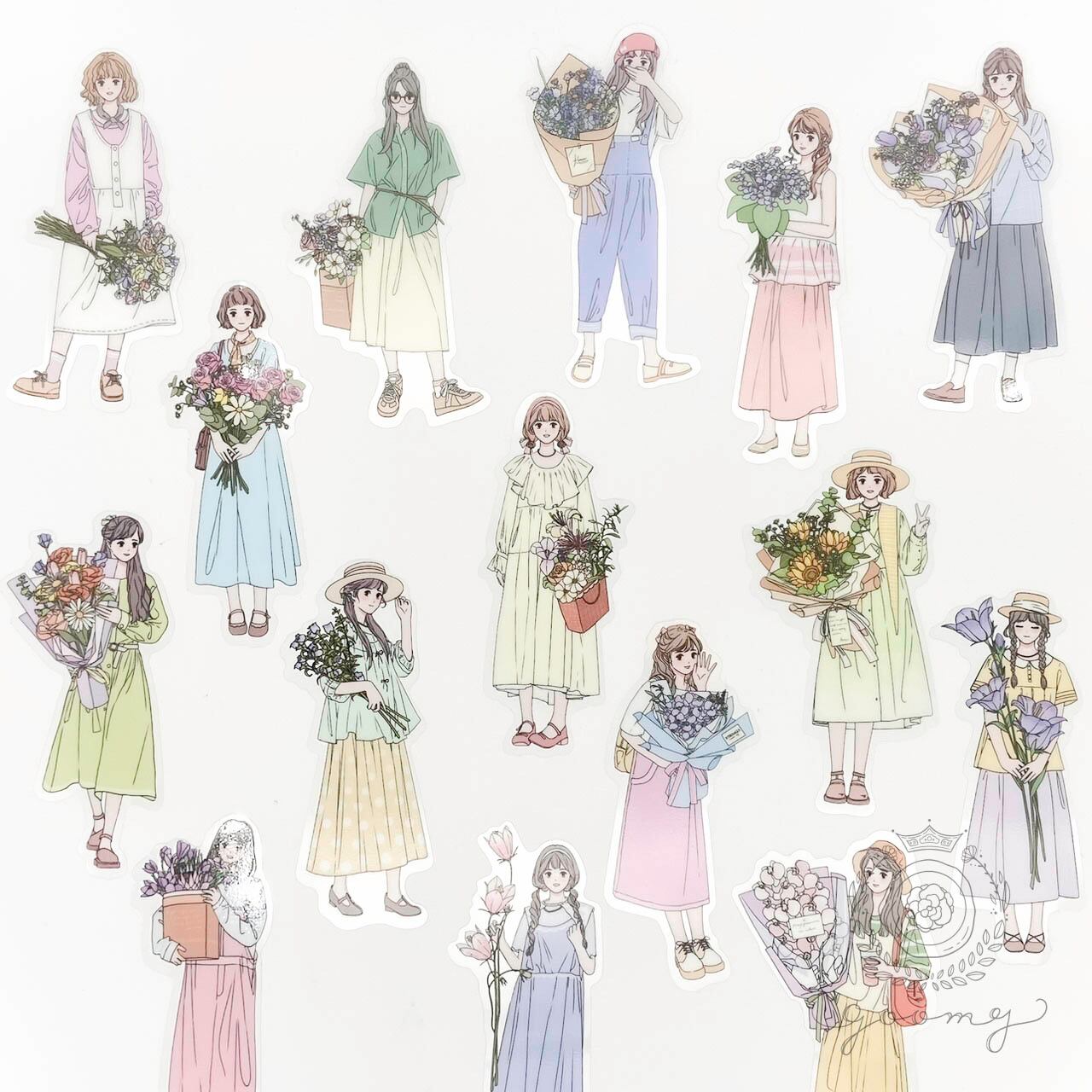 女の子花束フレーク 3 <S443>