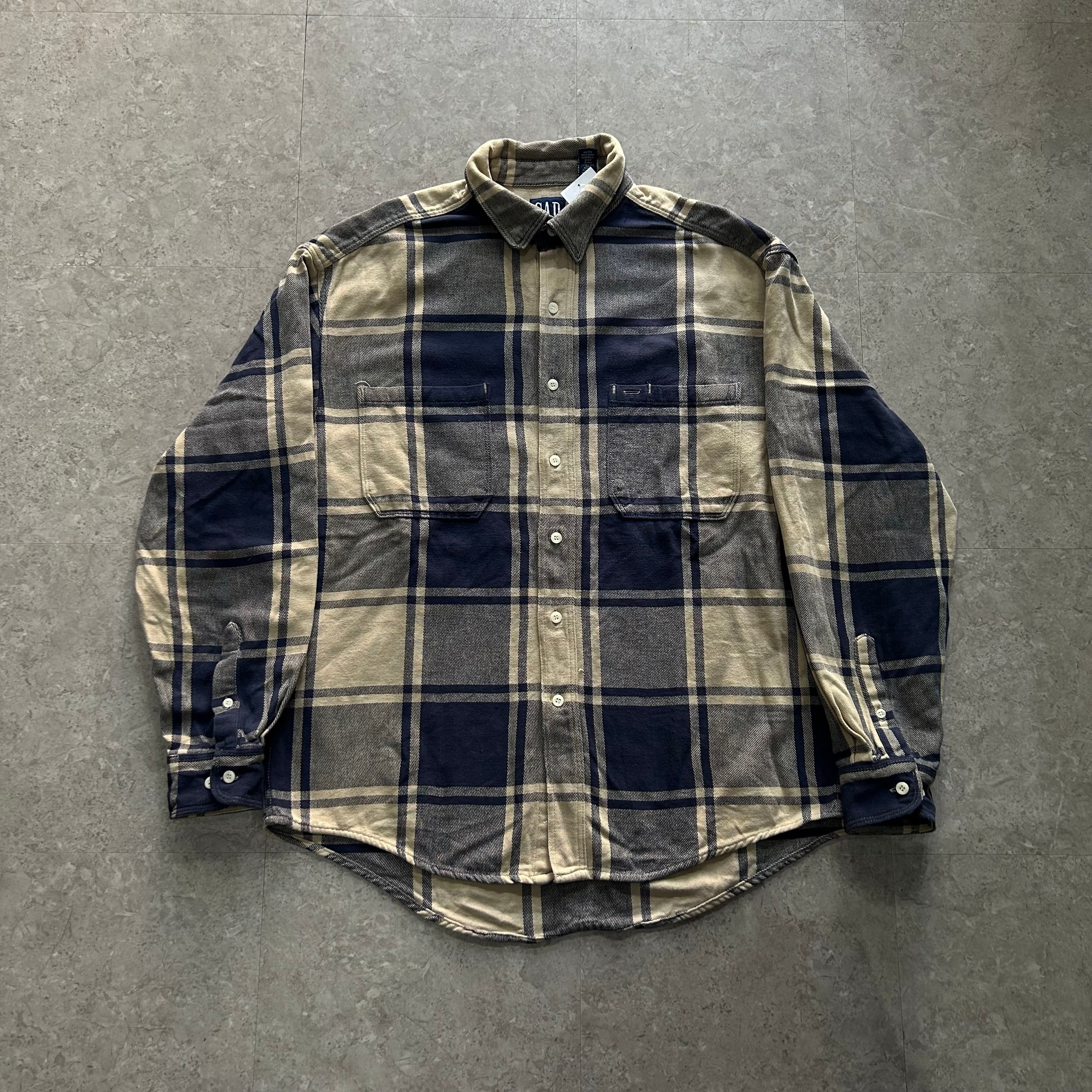 90s old GAP L/S flannel shirt【仙台店】