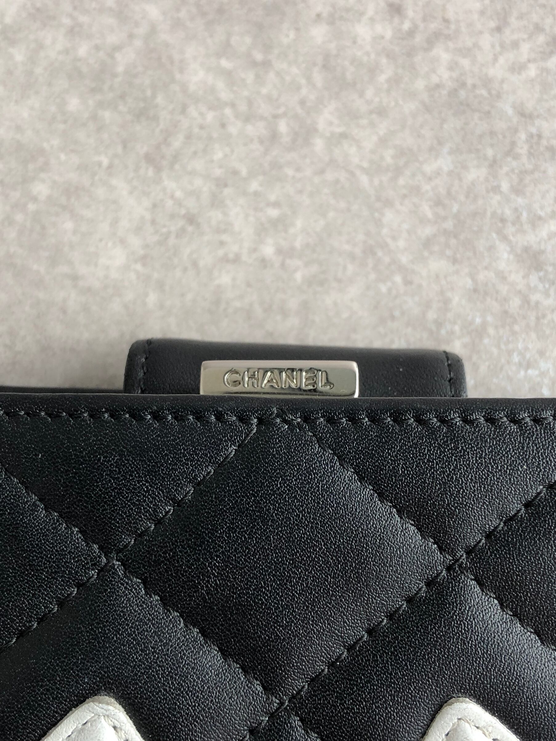 CHANEL シャネル カンボンライン 財布 ブラック ココマーク レザー 二
