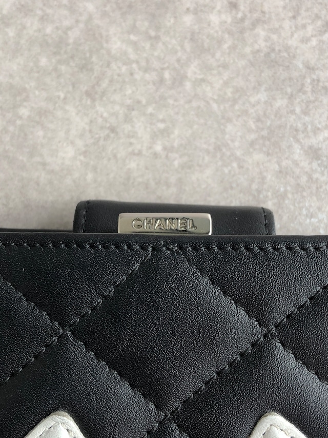 CHANEL シャネル カンボンライン 財布 ブラック ココマーク レザー 二つ折り vintage ヴィンテージ オールド bggtt6