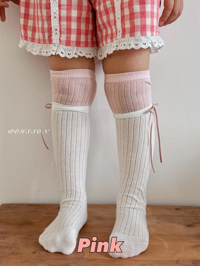 《予約》POISSON ¨ two-tone long socks ¨ 26summer