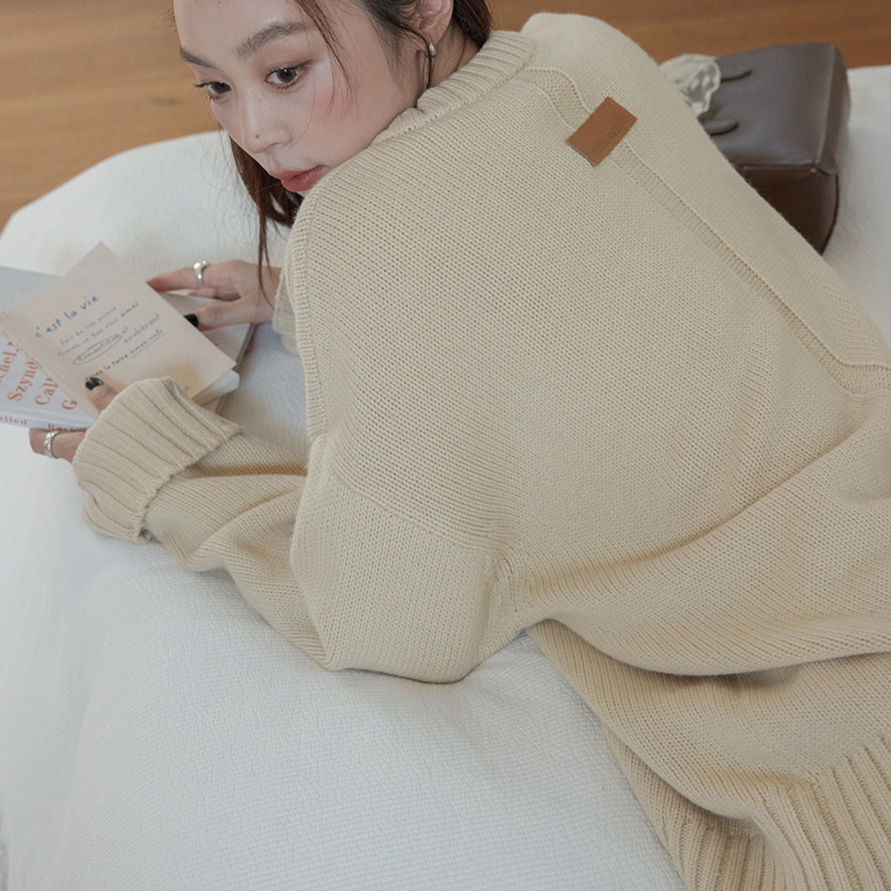 Oversized Cozy Knit Sweater T3713