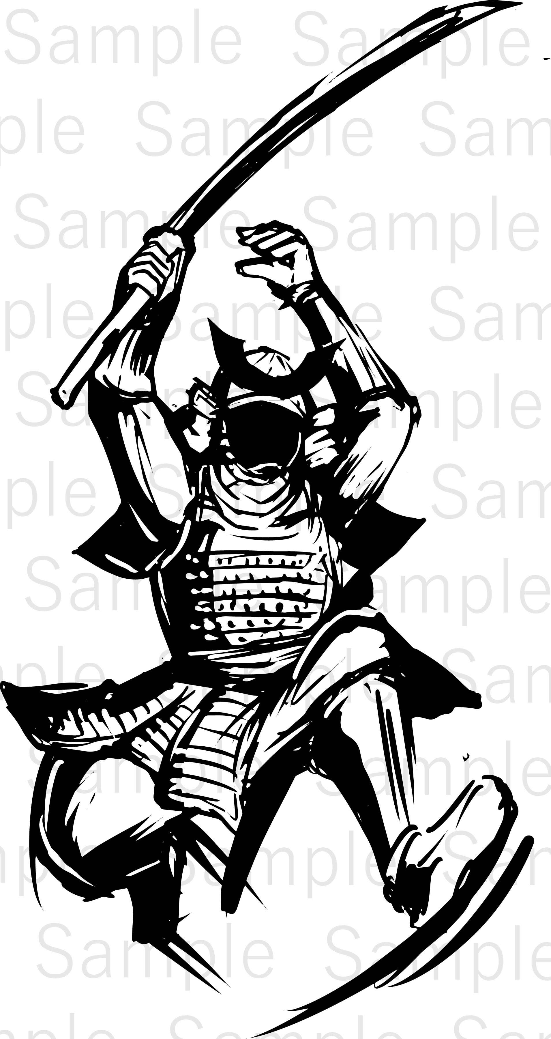 斬瞬（Flash of Steel） | デジタル墨絵処（Digital Sumi-e Studio）