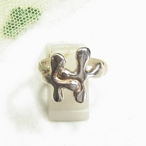 シルバー925製、十の字が左右に２つ重なったリング　サイズ8  アクセサリーのセール通販　11407S