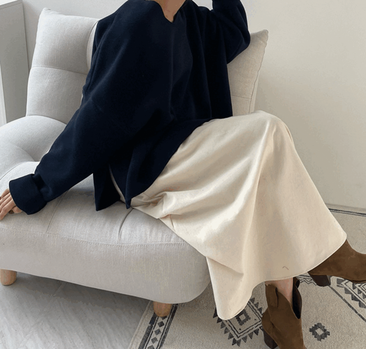 【25aw・再販】Soft-kimo Fleece Over-fit Tops_Cream