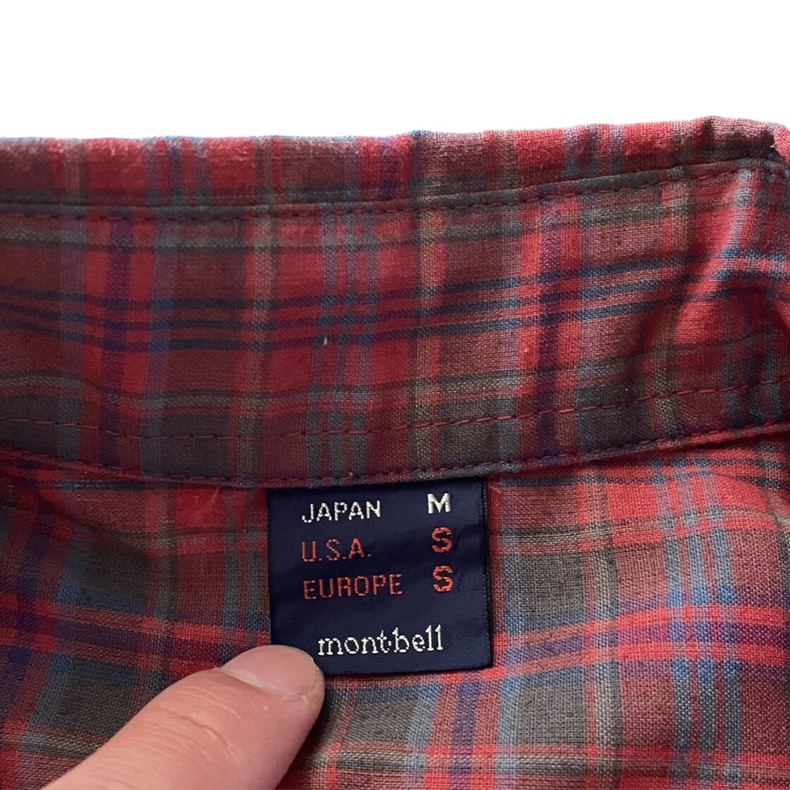 old mont-bell L/S poly shirt / オールド モンベル 長袖 チェック 
