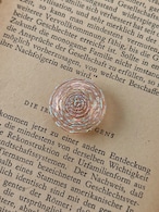 22mm フランス Vintage ガラスボタン ピンク アクセサリーパーツ デコレーション材 ヴィンテージボタン