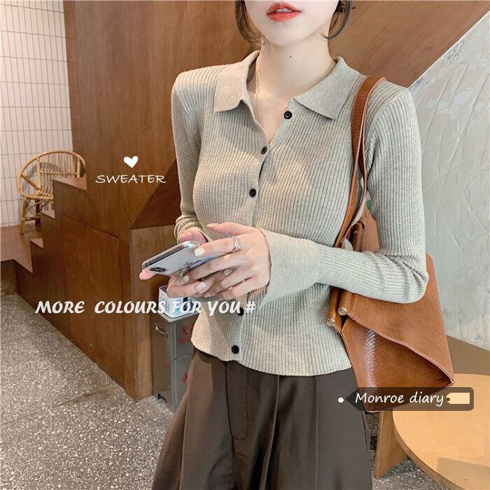 スリムニットセーター トップス カーディガンスプリングスタイルコート 春物 モンロー97024955308