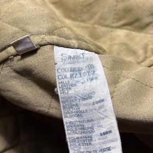 vintage ARMANI JEANS dark brown leather car coat