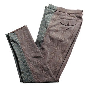 AD2001 COMME des GARCONS HOMME PLUS check pattern switching jacquard pants
