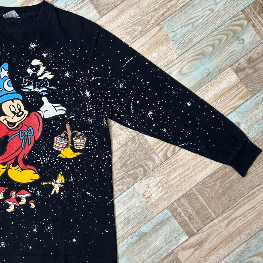 超希少 USA製 Disney ディズニー ロンT ミッキー FANTASIA 