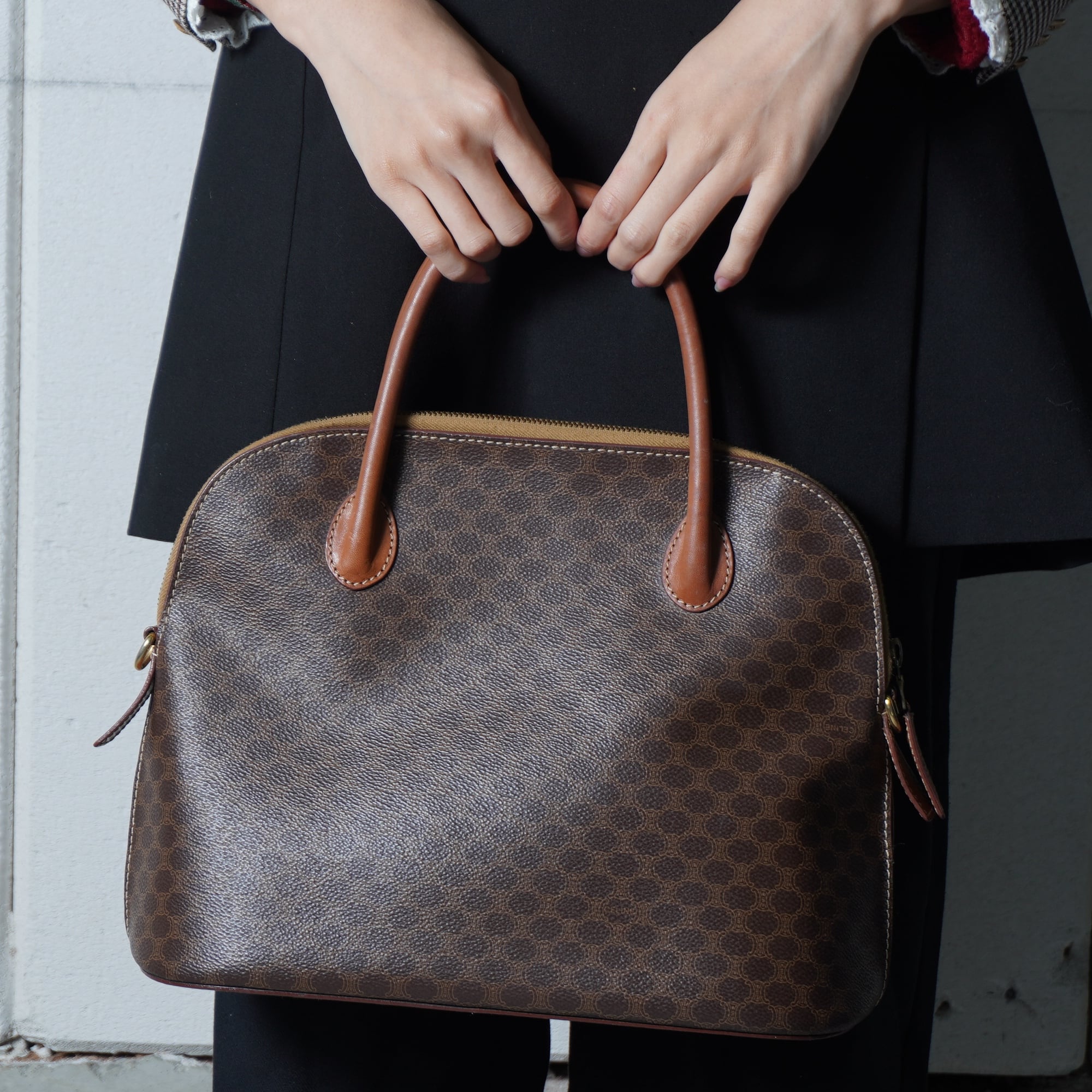 CELINE 2way ハンドバッグ ボリード マカダム柄 PVC×レザー 【公式通販】