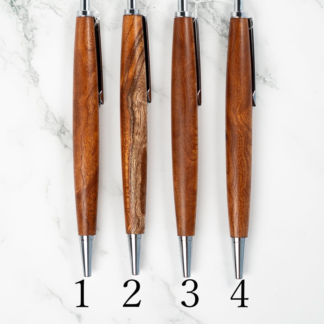 杢軸ボールペン】ケヤキ（欅）上杢（玉杢） / ノック式木製ボールペン