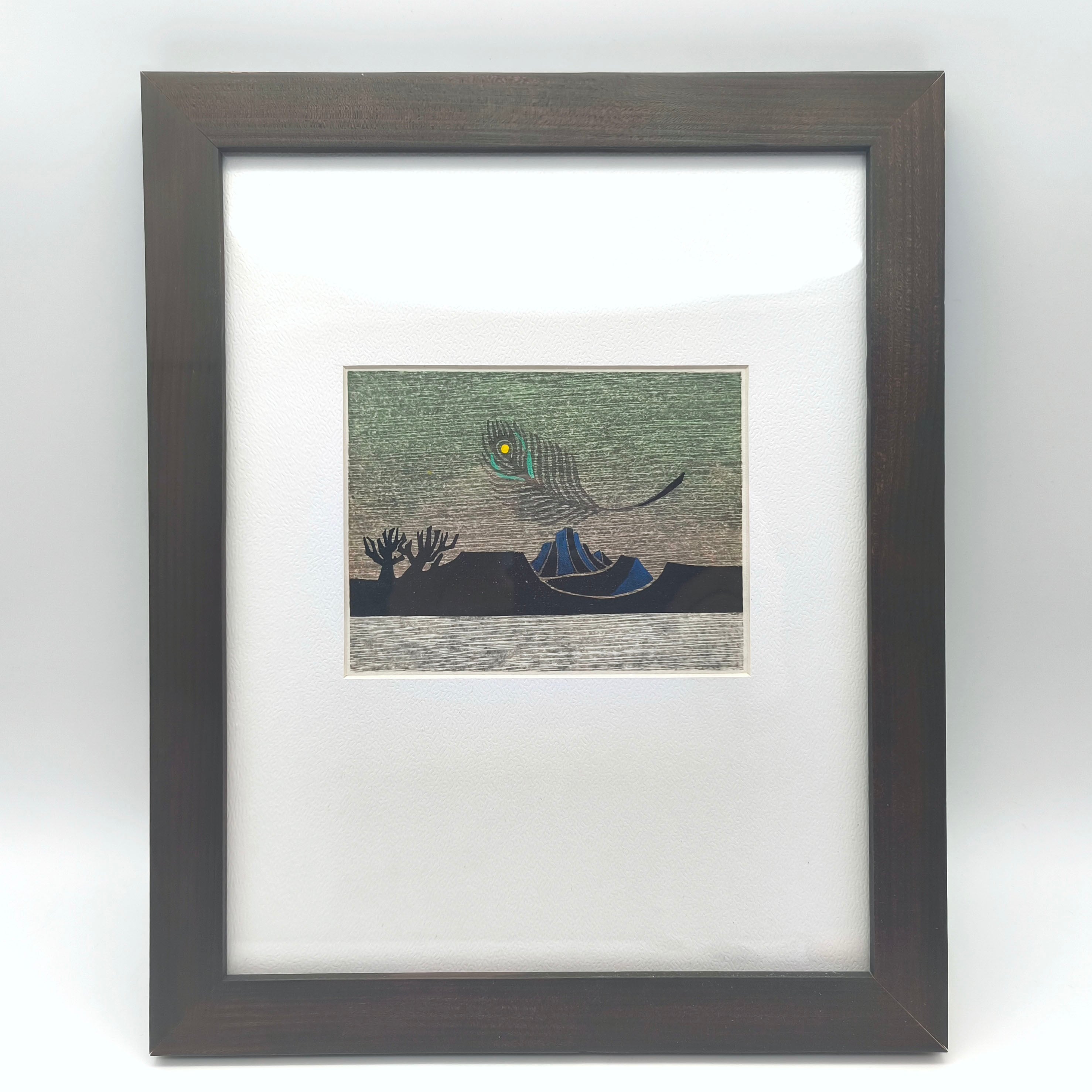 竹芳洞版木版画・金守世志夫・壁飾り・インテリア・No.250416-37・梱包