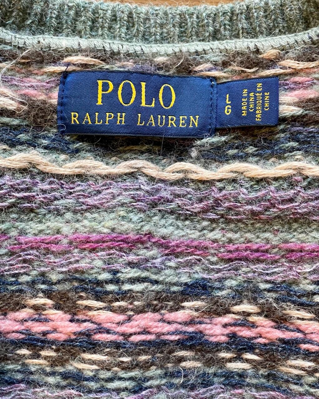 〓Polo by Ralph Lauren〓 フェアアイル ハンドニット ベスト Polo Ralph Lauren フェアアイル ハンドニットベスト Lサイズ