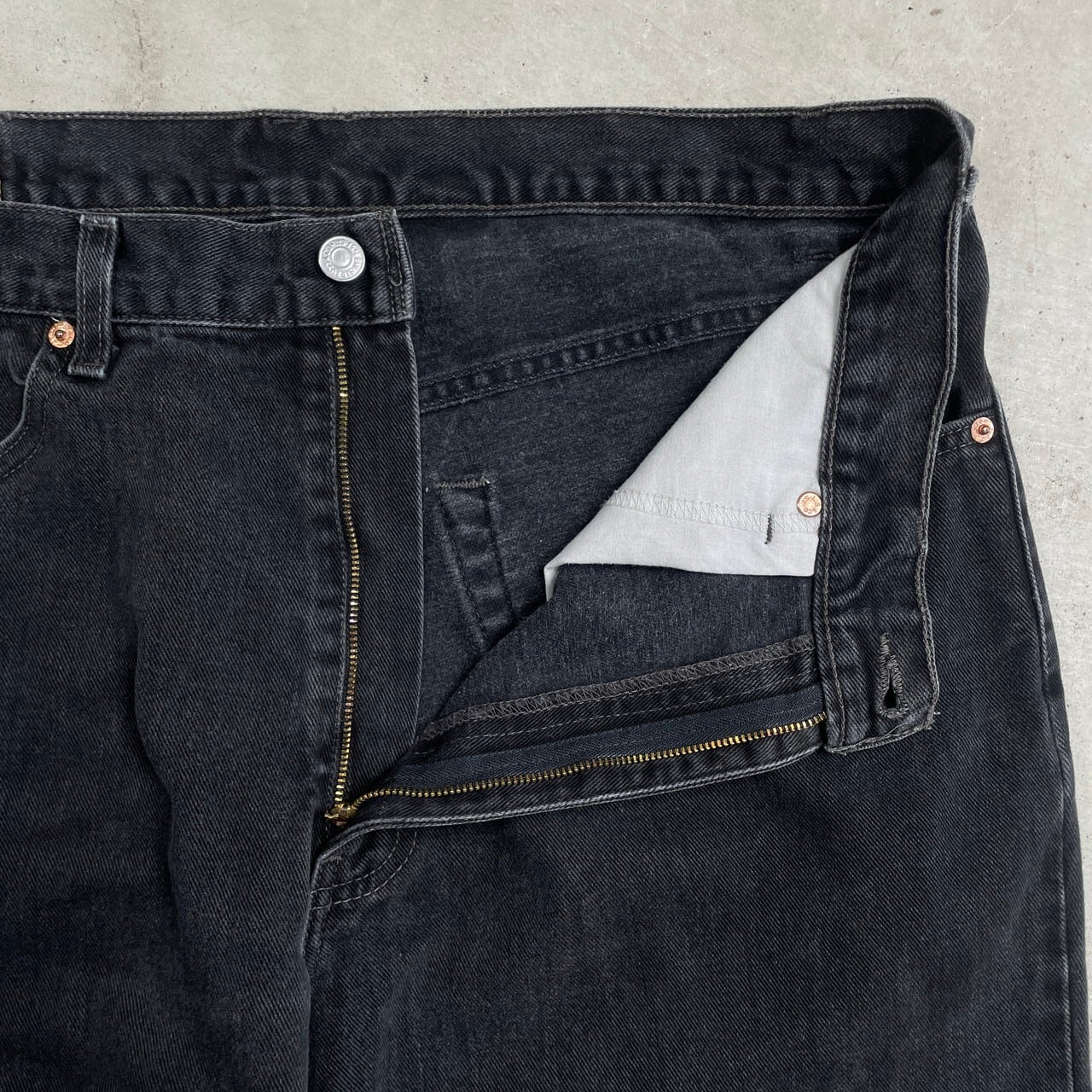 Levi's リーバイス 550 ブラックデニムパンツ RELAXED FIT メンズW38