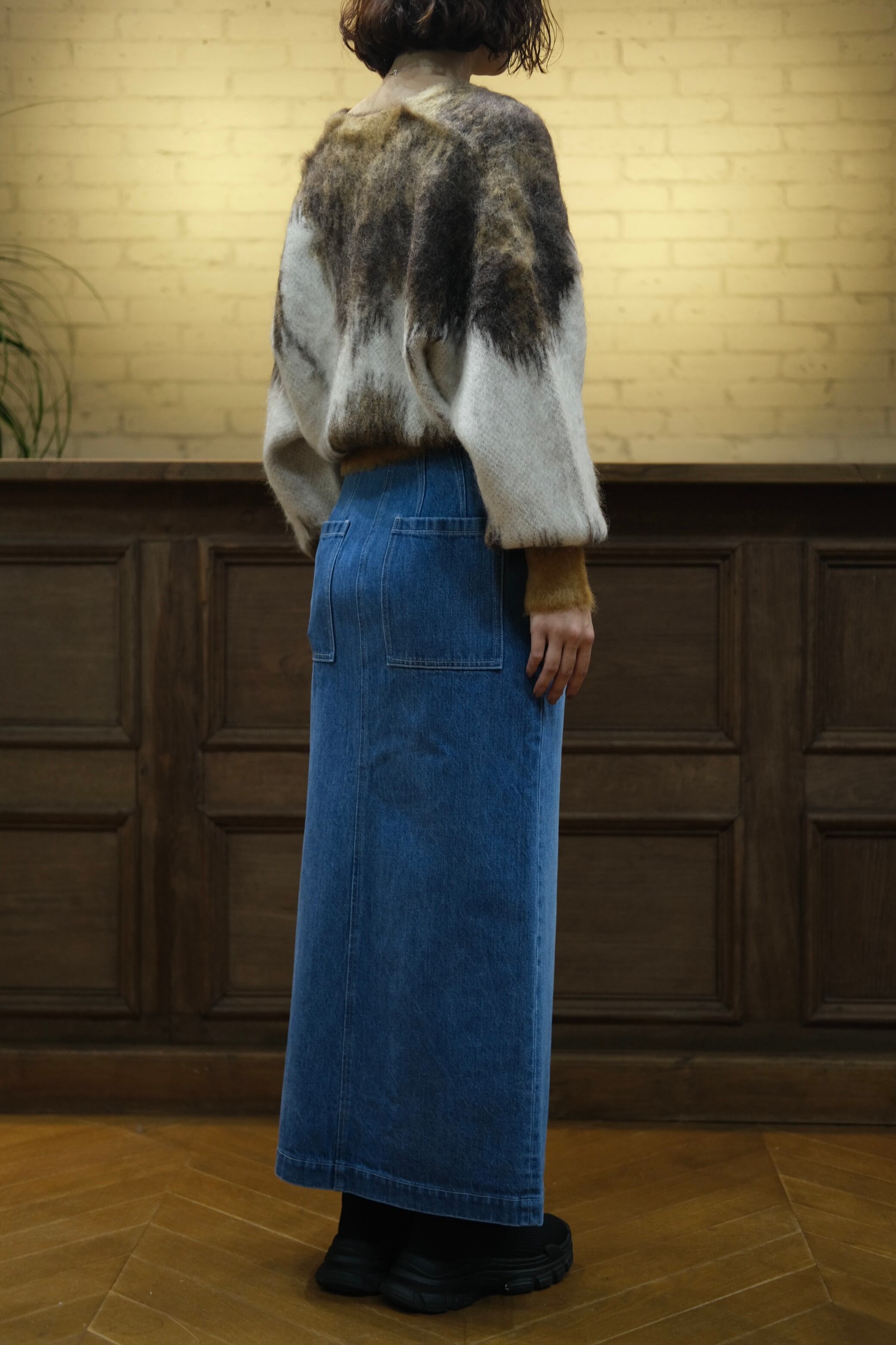 Mame Kurogouchi】A-Line Denim Skirt | loop Mame Kurogouchi】A-Line Denim Skirt | loop