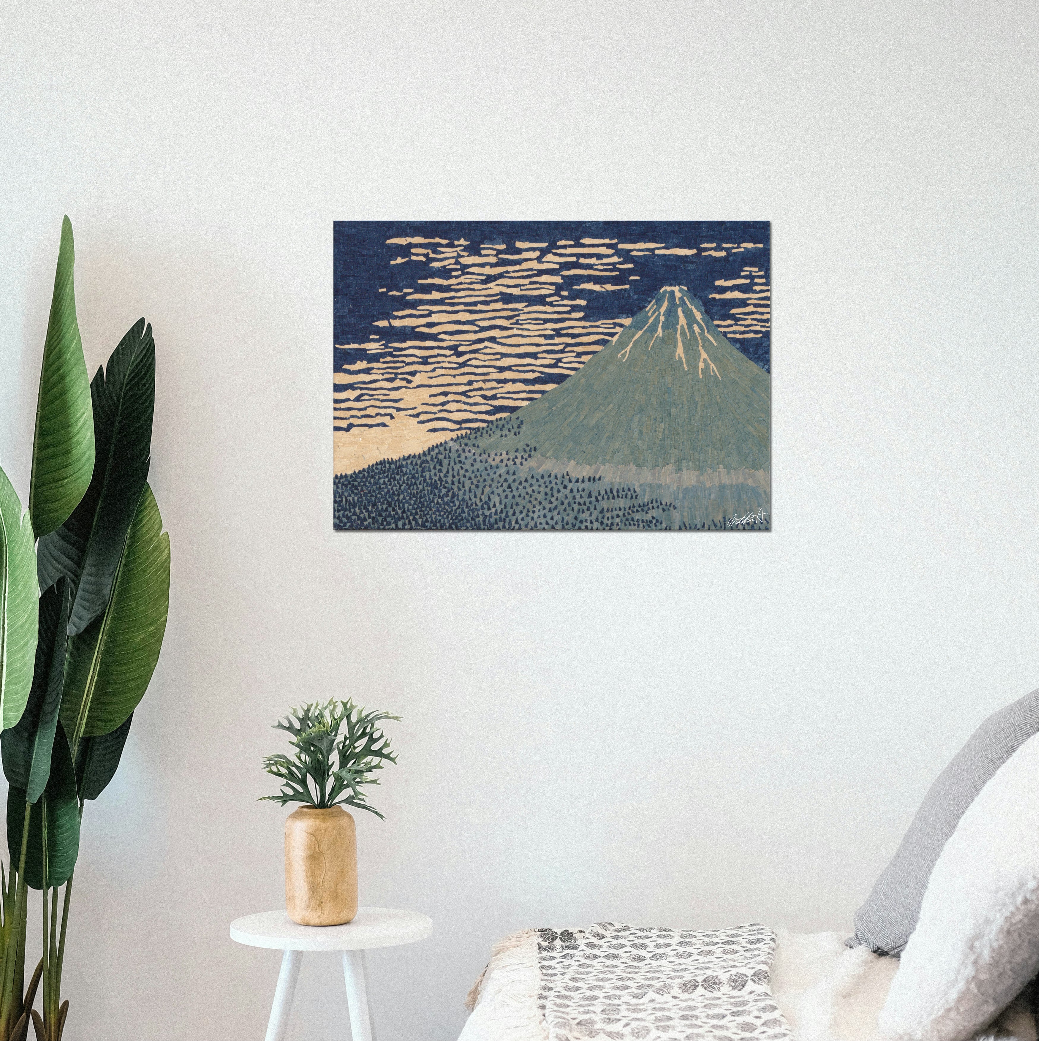 Crimson Dawn Over Fuji Reproduction (NFT Certified | Limited