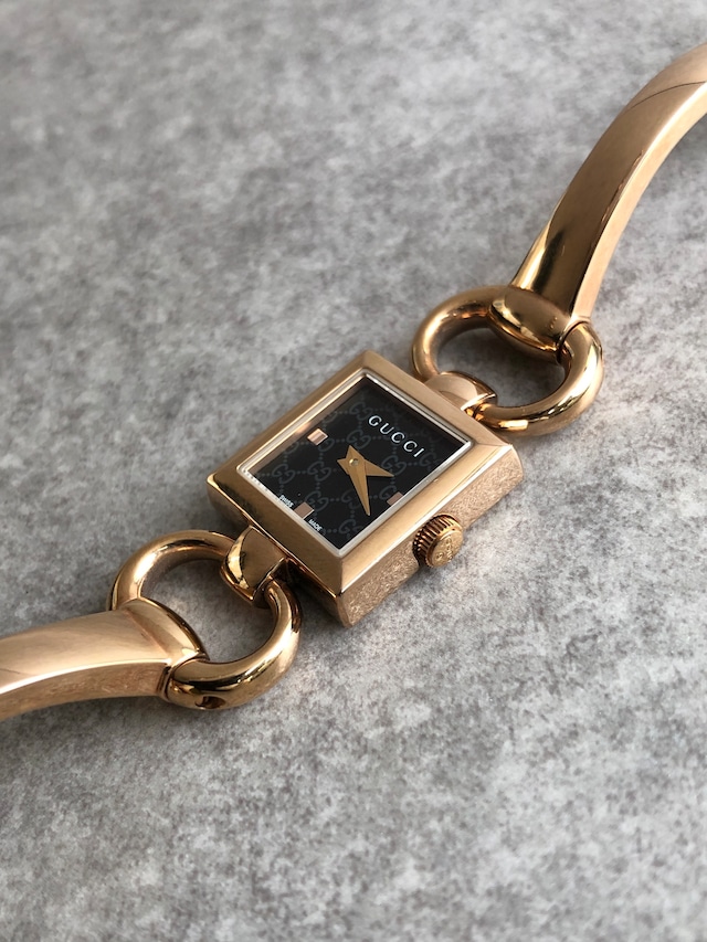 GUCCI グッチ GG 腕時計 ゴールド ホースビット ステンレススチール クォーツ YA120521 vintage ヴィンテージ オールド wtdb2a