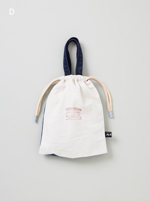 リメイクデニム　巾着バッグ