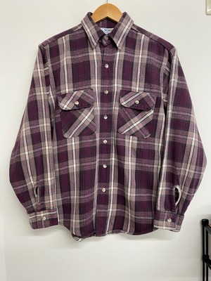 80sFIVEBROTHER Cotton Heavy Flannel Check Shirt/L