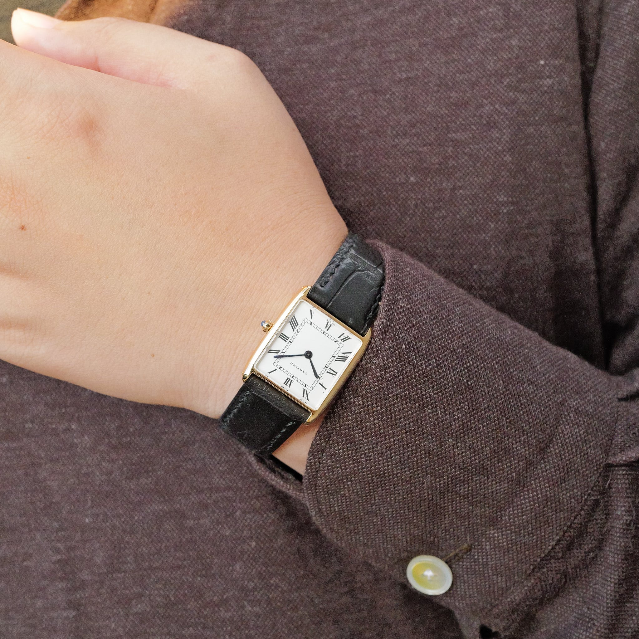 正規修理済み カルティエ タンク アロンディ LM エクストラフラット