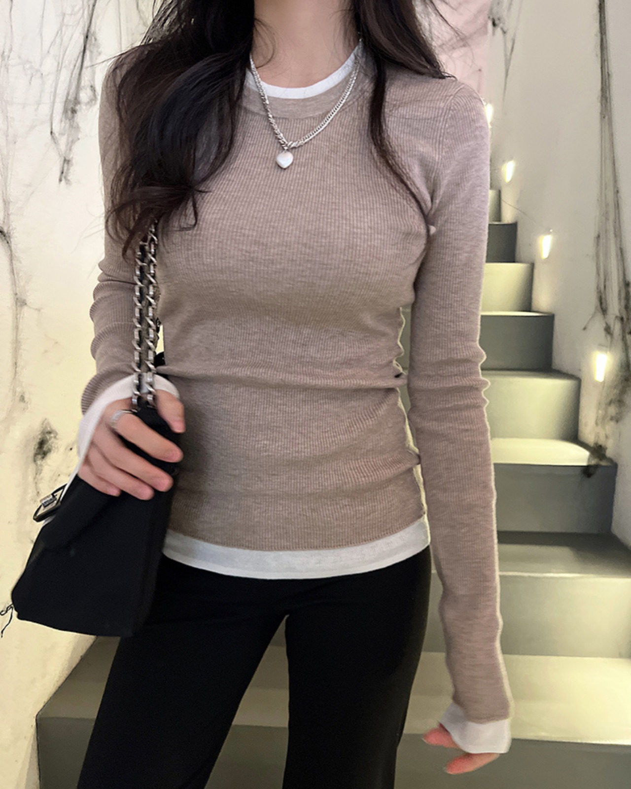 ダブルレイヤーロングスリーブ A0424 - 1