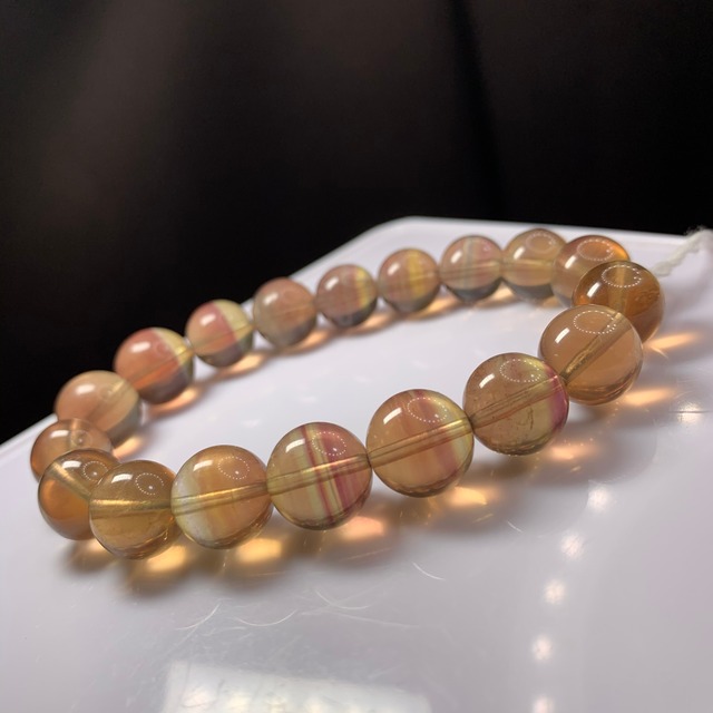 f60ブラウン系グラデーションフローライトブレスレット