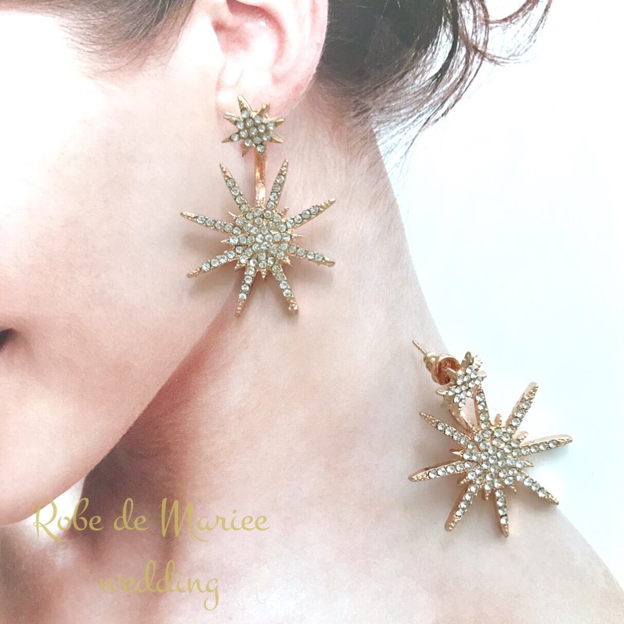 【Xmasセール】星に願いを⭐︎高品質アイオライト＊ピアスNo.191 ピアス イヤリング | ジルコニア | 星&月モチーフ | シルバー | (BC